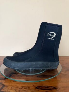 Vintage Cressi Seal Neoprene Scuba Dive Boots Black size 6